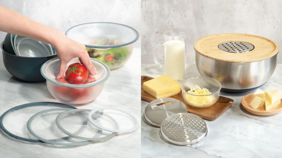 FlexiLid Modular Set Bowl & Cover Replaces Clunky Containers and Flimsy Plastic Wrap