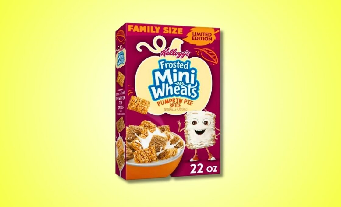 Kellogg's Frosted Mini Wheats Pumpkin Pie Spice Cold Breakfast Cereal
