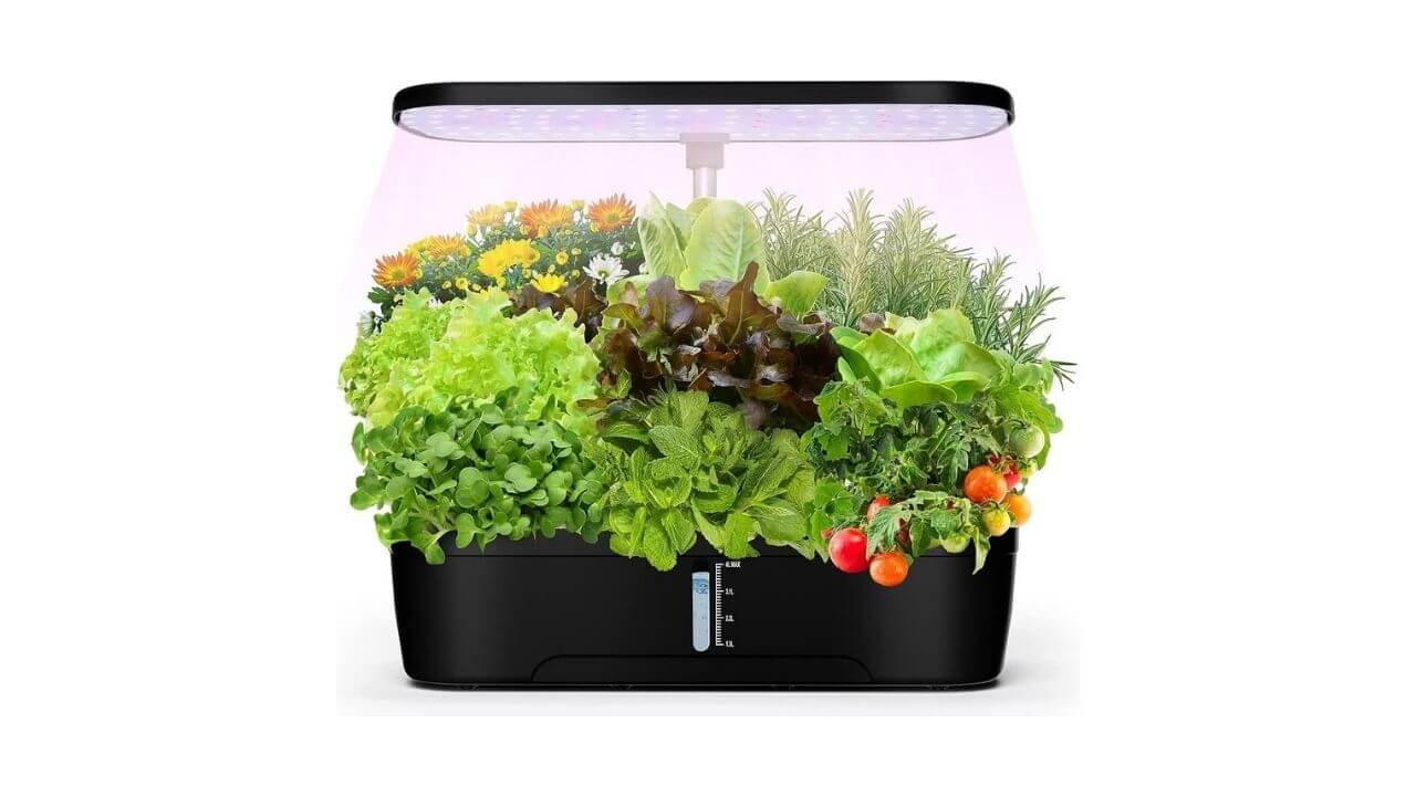 The 9 Best Indoor Smart Gardens (Mid-Sized) - 12 Pod Indoor Garden System with LED Full-Spectrum Plant Grow Light