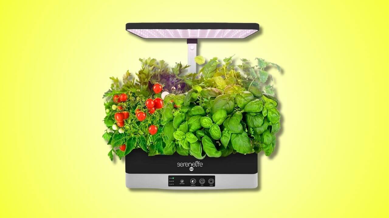 The 9 Best Indoor Smart Gardens (Mid-Sized) - SereneLife Smart Starter Kit-Hydroponic Herb Garden Indoor Plant System