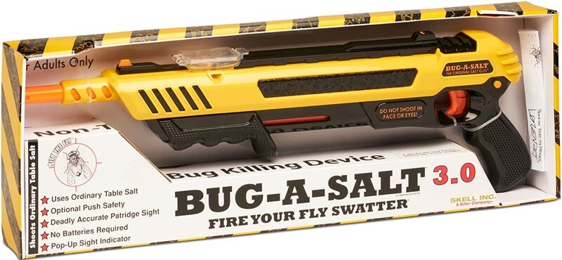 The BUG-A-SALT Classic Yellow Bug Swatter Unleashing Fire & Fury on Pests