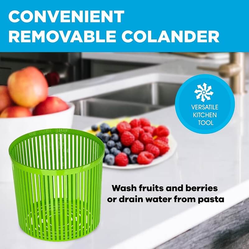 Cooler Kitchen Mini Salad Spinner is Compact and Perfect for Portion Control