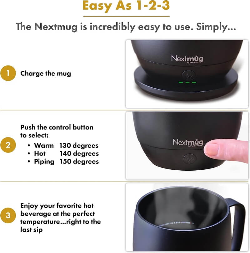 Nextmug Smart Mug Keeps Drinks at the Perfect Temperature