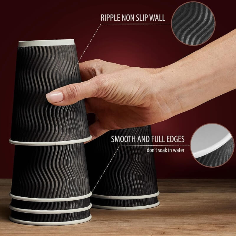 Primens Disposable Coffee Cups are Insulated and Perfect for Hot Drinks on the Go