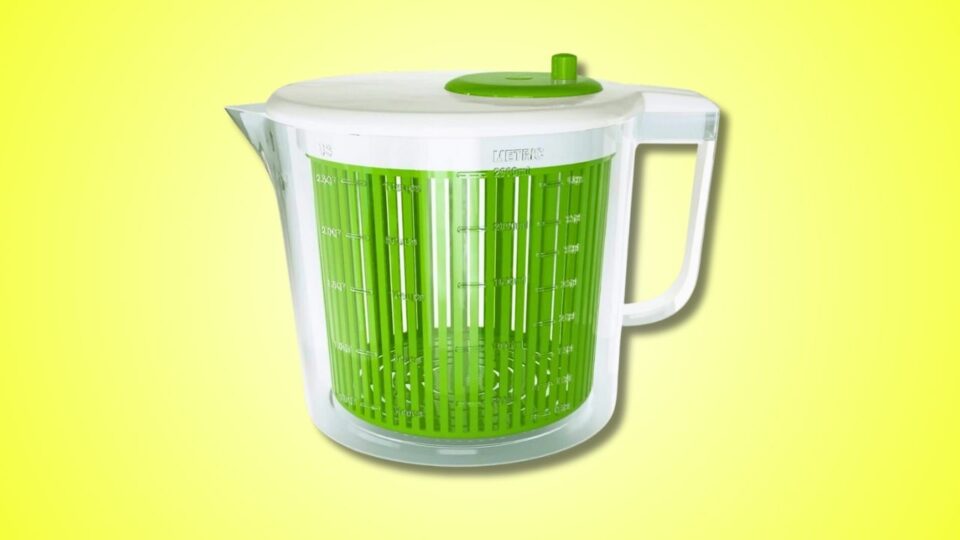 Cooler Kitchen Mini Salad Spinner is Compact and Perfect for Portion Control