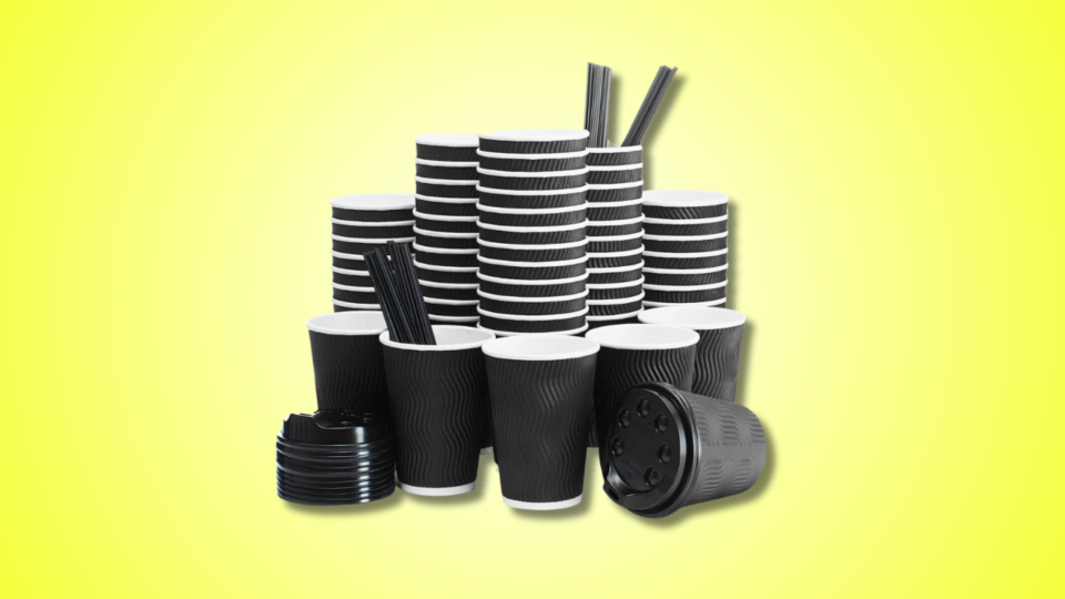 Primens Disposable Coffee Cups are Insulated and Perfect for Hot Drinks on the Go