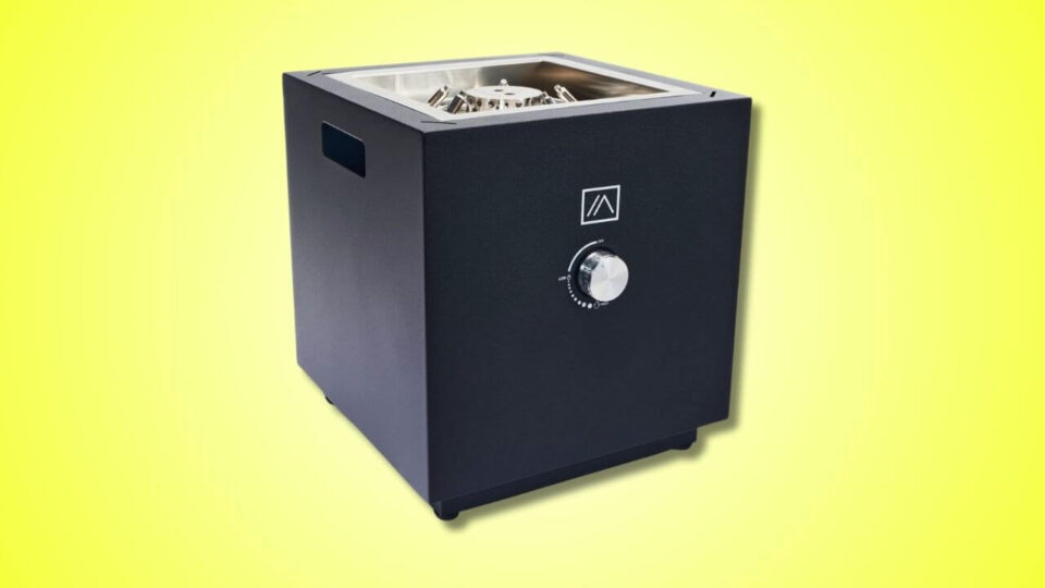 Ukiah Qube Gas Fire Pit is Lightweight and Runs on 1 lb Liquid Propane Canisters