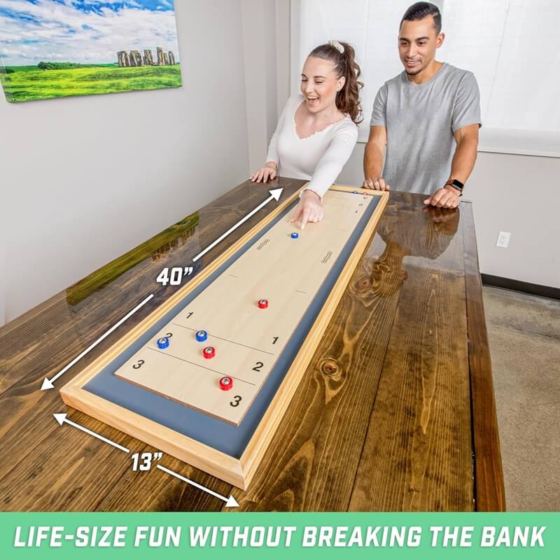GoSports Shuffleboard and Curling 2 in 1 Game is the Perfect Game for Ultimate Family Fun