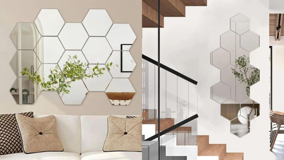 Kemmandi 10 Piece Hexagonal Wall Mirror is an Elegant Way to Elevate Your Home Decor