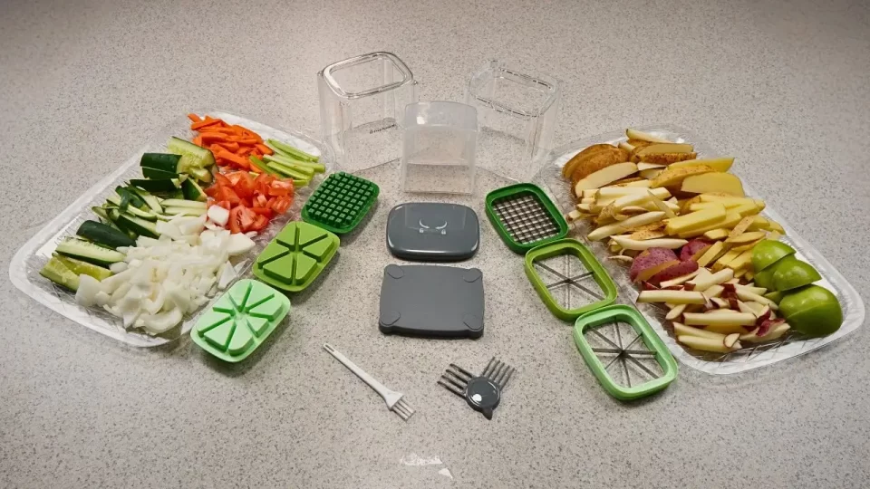 PrepNaturals 3-in-1 Manual French Fry Cutter: Perfect for Quick Vegetable Chopping