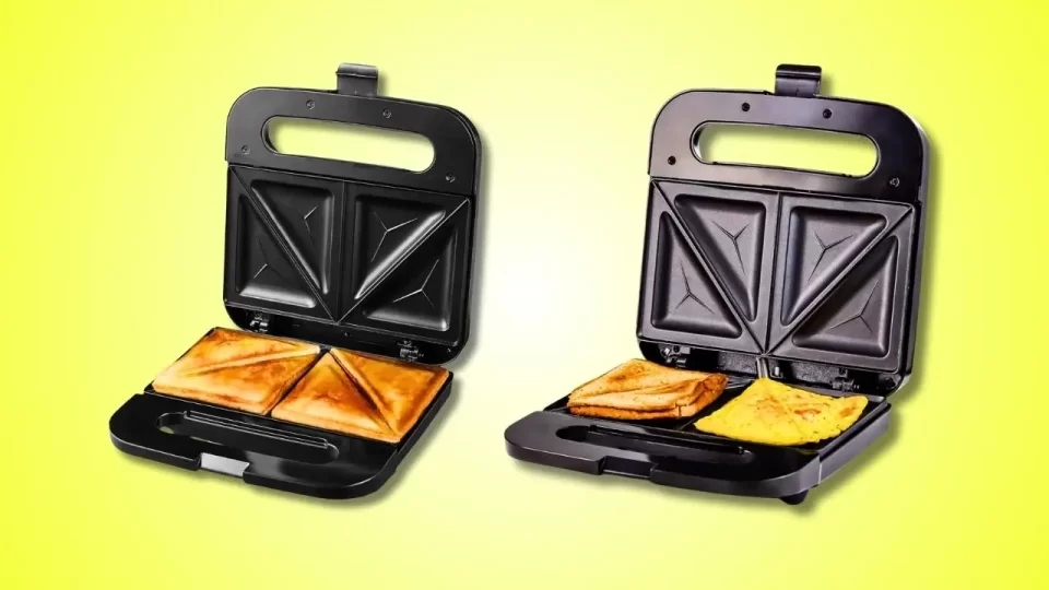 OVENTE Electric Sandwich Maker with Non-Stick Plates and Cool Touch Handle
