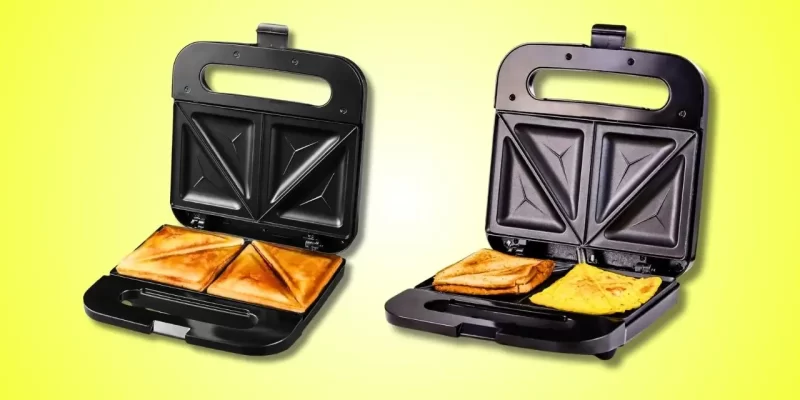 OVENTE Electric Sandwich Maker with Non-Stick Plates and Cool Touch Handle